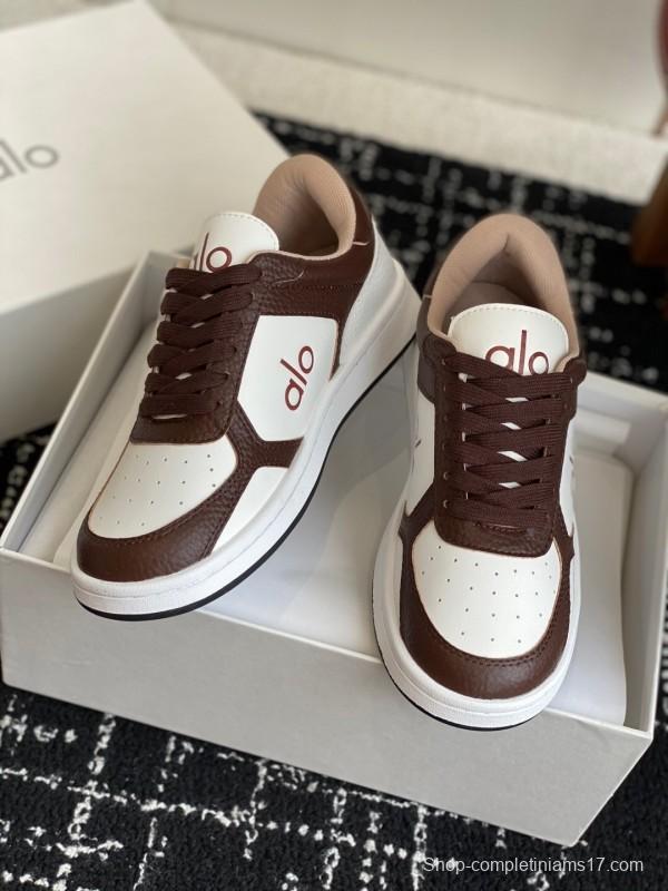 Alo 2025 SS Two-Tone White Sneakers Chunky Sole Comfort Casual - KFY00280