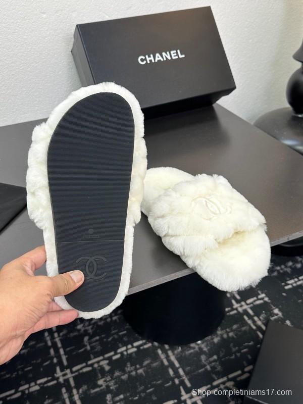 Chanel 2025SS Fashion Fur Slippers - LY00250