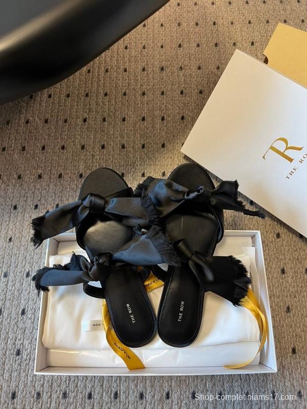 The Row 25ss Hand-Woven Bow Slippers - KFY00280