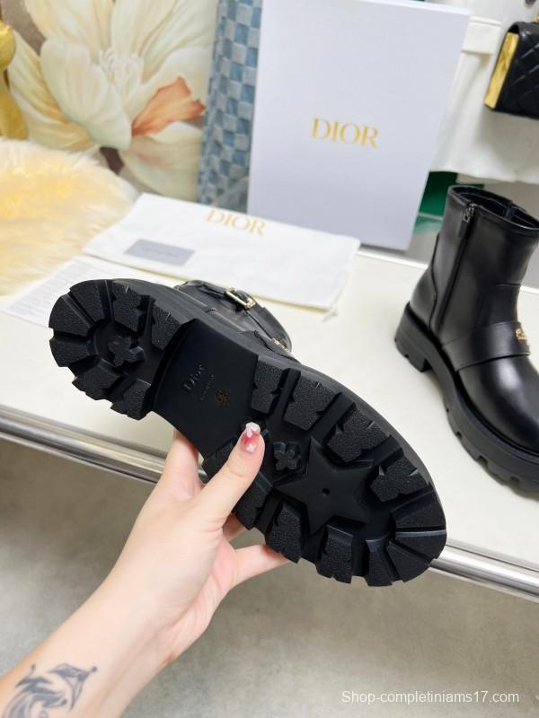 Dior 2025/SS New Autumn Winter British Style Brogue Platform Martin Boots - LY00330