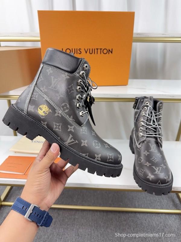 Timberland x LV Monogram Ankle Boots Waterproof Suede - LY00380