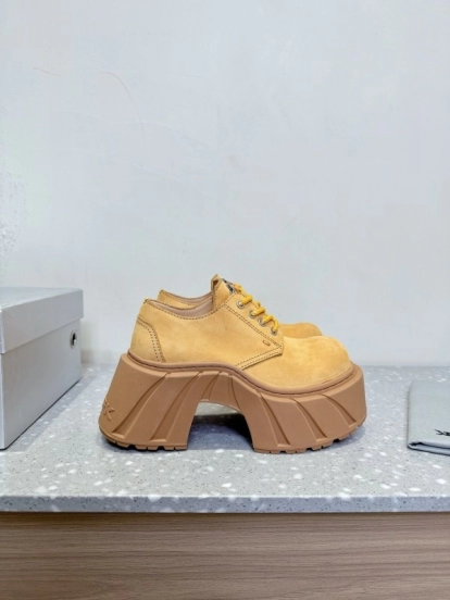 Smfk 2025 SS Collection Platform Derby Shoes with Thick Sole - LY00260