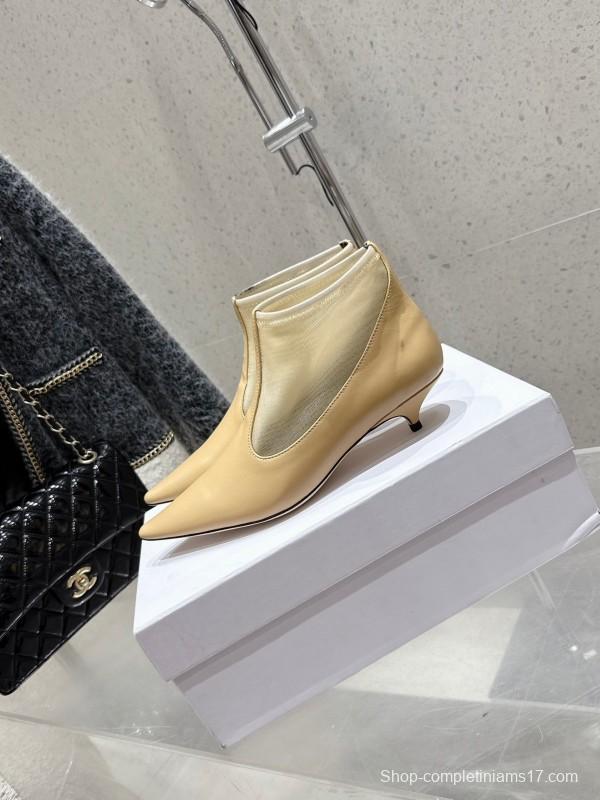 THEROW 2025SS French Retro Minimalist Mesh Kitten Heel Sandals - KFY00320