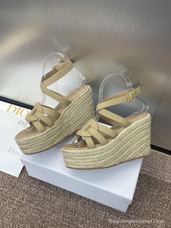 Dior D-Club Jelly Color Hollow Layered Cross Strap Platform High Heel Women's Shoes - KFY00290