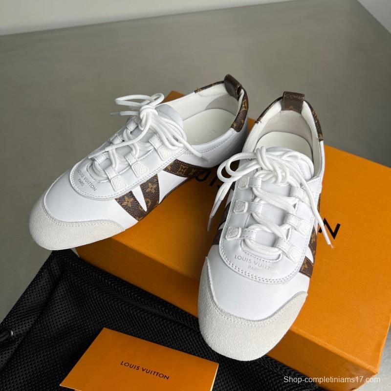 Lv Sneakerina 2025 SS Ballet Round Toe Lace-Up Low Top Lifestyle Casual Shoes - YC
