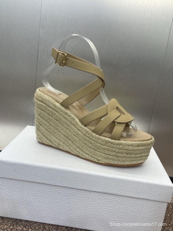 Dior D-Club Jelly Color Hollow Layered Cross Strap Platform High Heel Women's Shoes - KFY00290