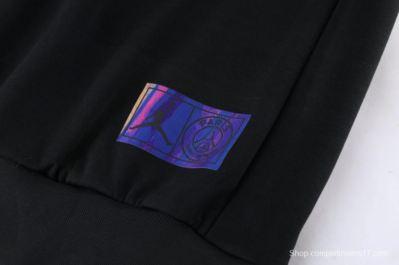 2025 Air Jordan Jumpman Black Purple Hoodie Full Zipper Jacket+Long Pants