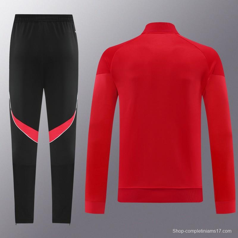 2025 Adidas Red Full Zipper Jacket+Long Pants