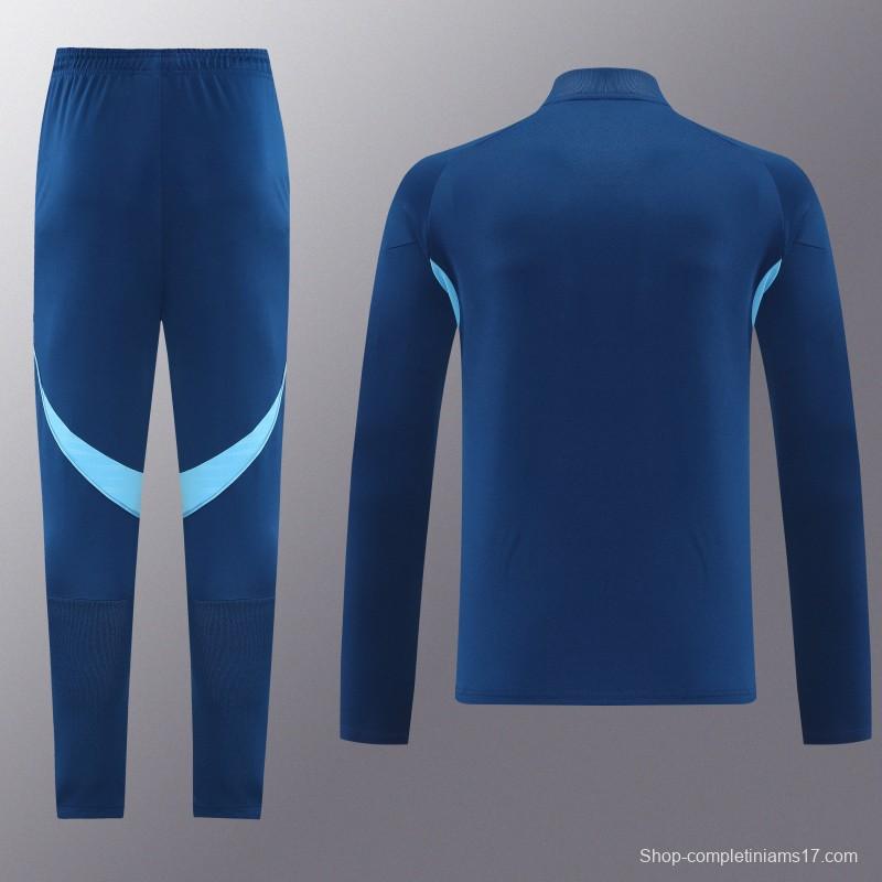 25/26  Adidas Navy Blue Full zipper Jacket Tracksuit+ long pants