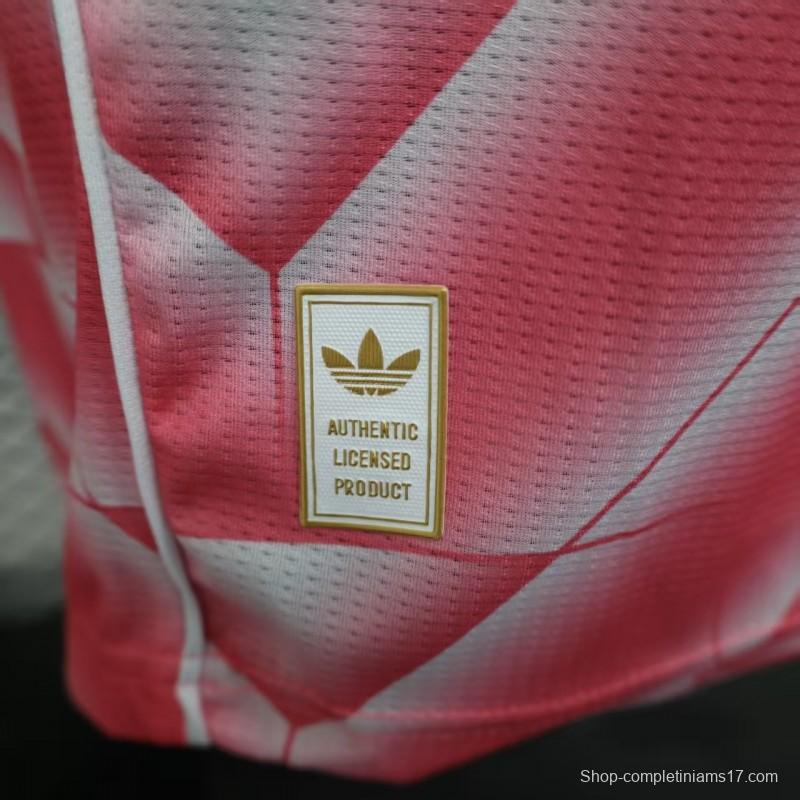 Player Version 1988/89 Real Madrid Third Pink with Geometric Chevron Pattern Jersey