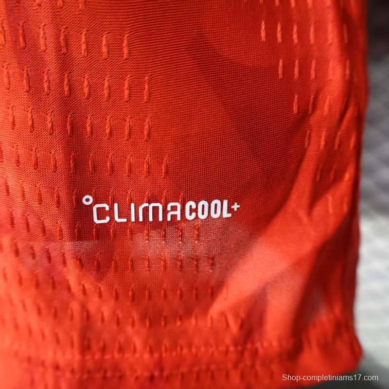 Player Version 2026 Belgium Home Red Long Sleeve Jersey