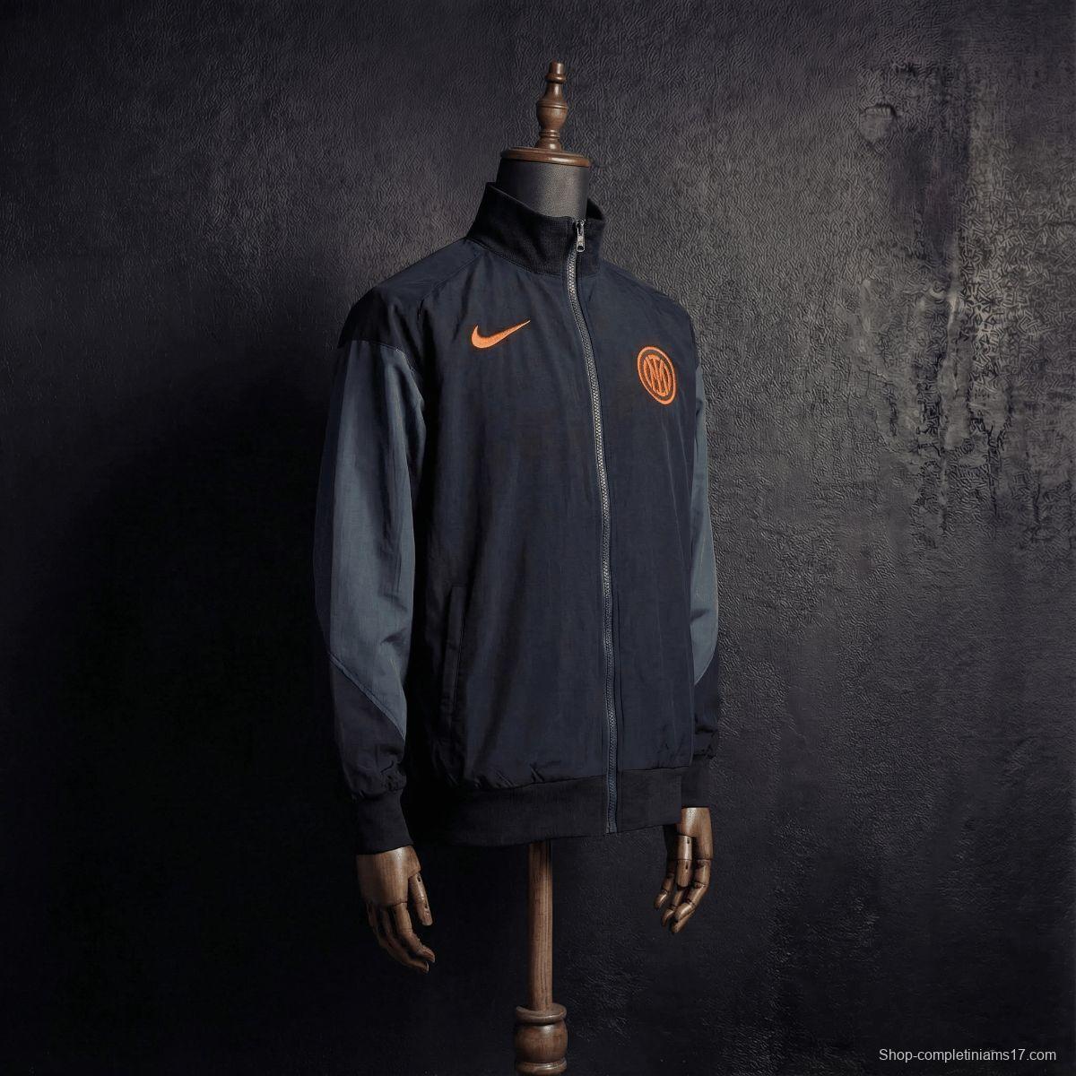 2026 Inter Milan Black Jacket Windbreaker