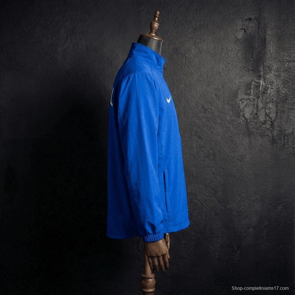 1998 Vintage Style Brazil Blue Jacket Windbreaker