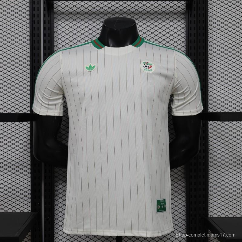 2026 Player Version Algeria White with Green Pinstripes Jersey