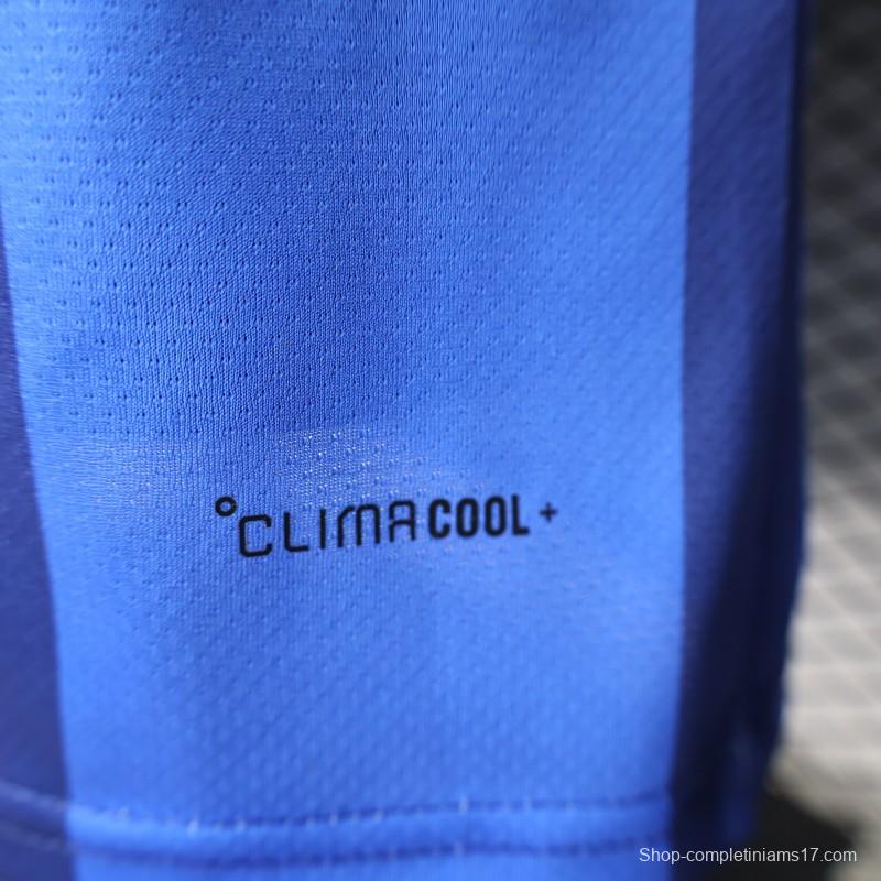 2026 Player Version Italy Blue with Tonal Vertical Stripes Jersey