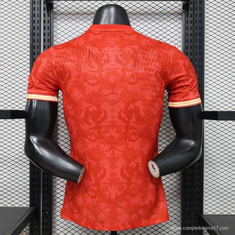 Player Version 2026 England Away Red with Gold Lion  Special Edition Jersey