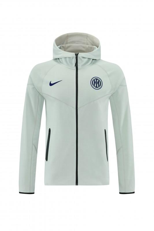 26/27 Inter Milan Light Mint Full Zipper Hooded Tracksuit + Long Pants