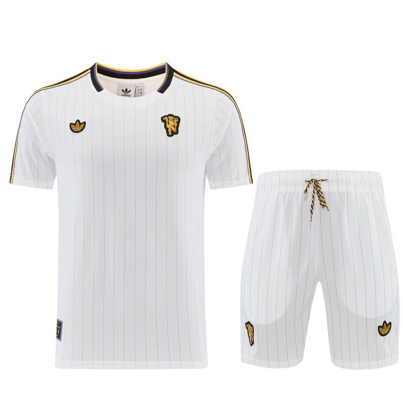 26/27 Manchester United White Short Sleeve+Soccer Shorts