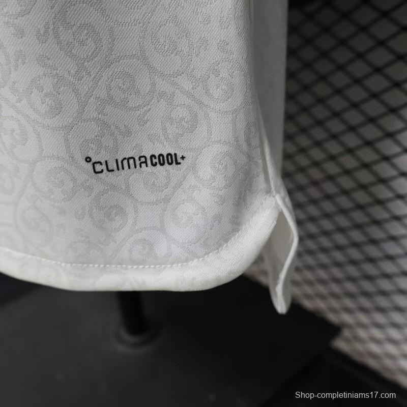 Player Version 2026 Spain  White with Burgundy & Gold Detail Away Jersey