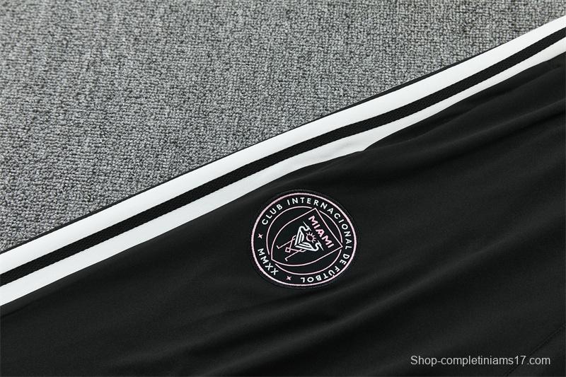 2026 Inter Miami CF Pink  Half Zipper Jacket Tracksuit + Black Long Pants