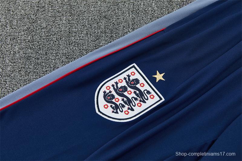 2026 England Navy Blue  Half Zipper Jacket Tracksuit + Long Pants (Nike)