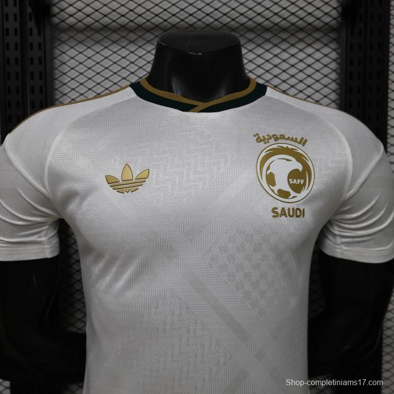 Player Version 26/27 Saudi Arabia  White & Gold Home Jersey