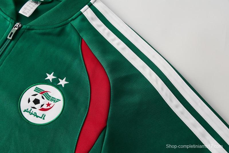 26/27 Algeria  Dark Green  Zipper Training Jacket Tracksuit + Long Pants (Adidas)