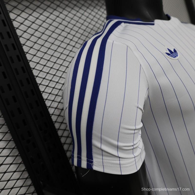 Player Version 26/27 Millonarios FC White & Navy Blue Pinstripe Retro Special Edition Home Jersey
