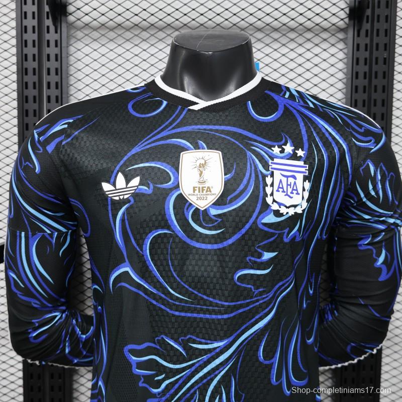 Player Version  26/27  Argentina  Black & Blue  Long Sleeve Jersey