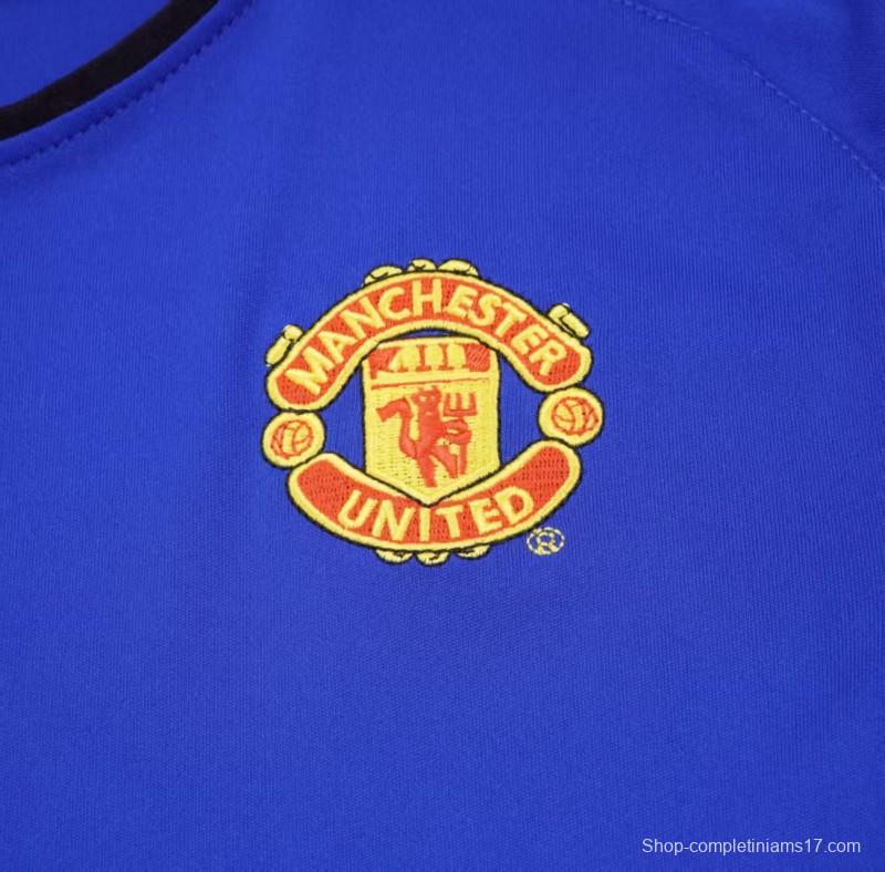 Retro Kids 02/03 Manchester United Blue Third Jersey