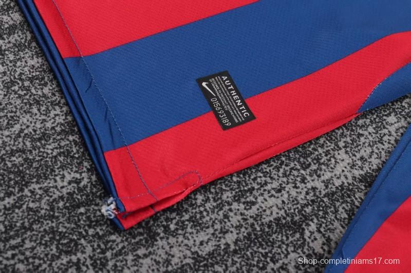 Retro Kids 10/11 Barcelona Red Blue Home Long Sleeve Jersey