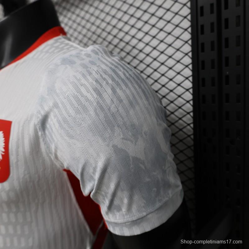 Player Version 2026 Poland Home White  Jersey