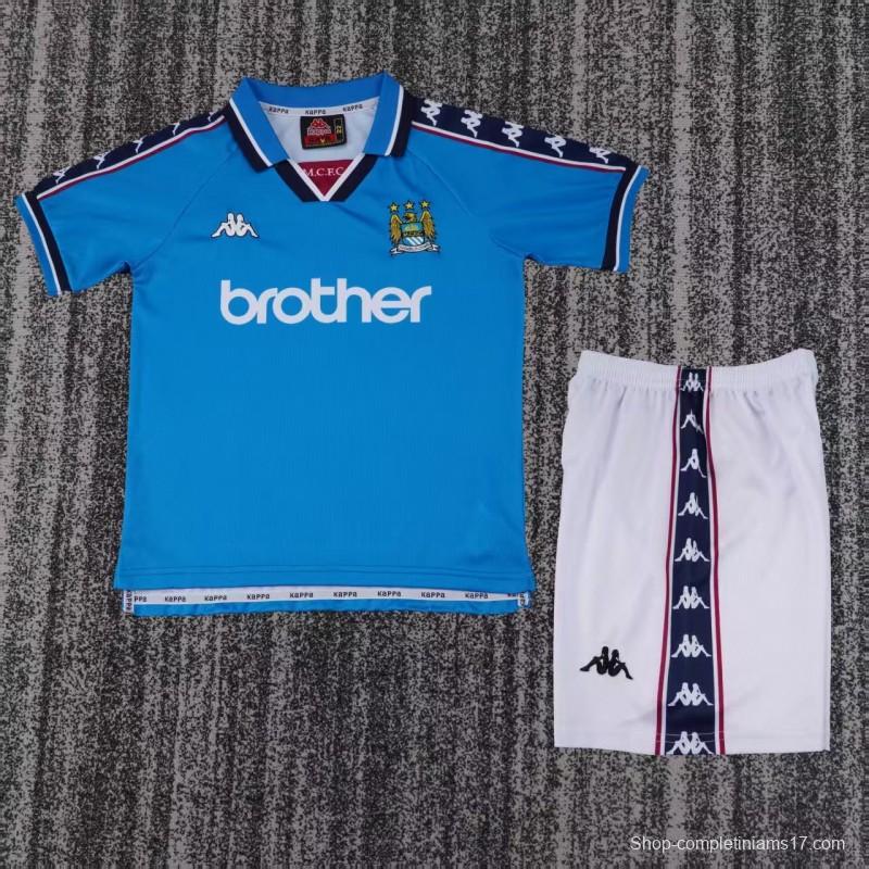 Retro Kids 97/98  Manchester City Home Jersey