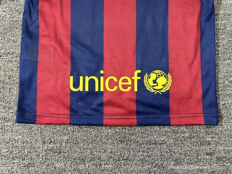 Retro Kids 14/15 Barcelona Home Long Sleeve Jersey