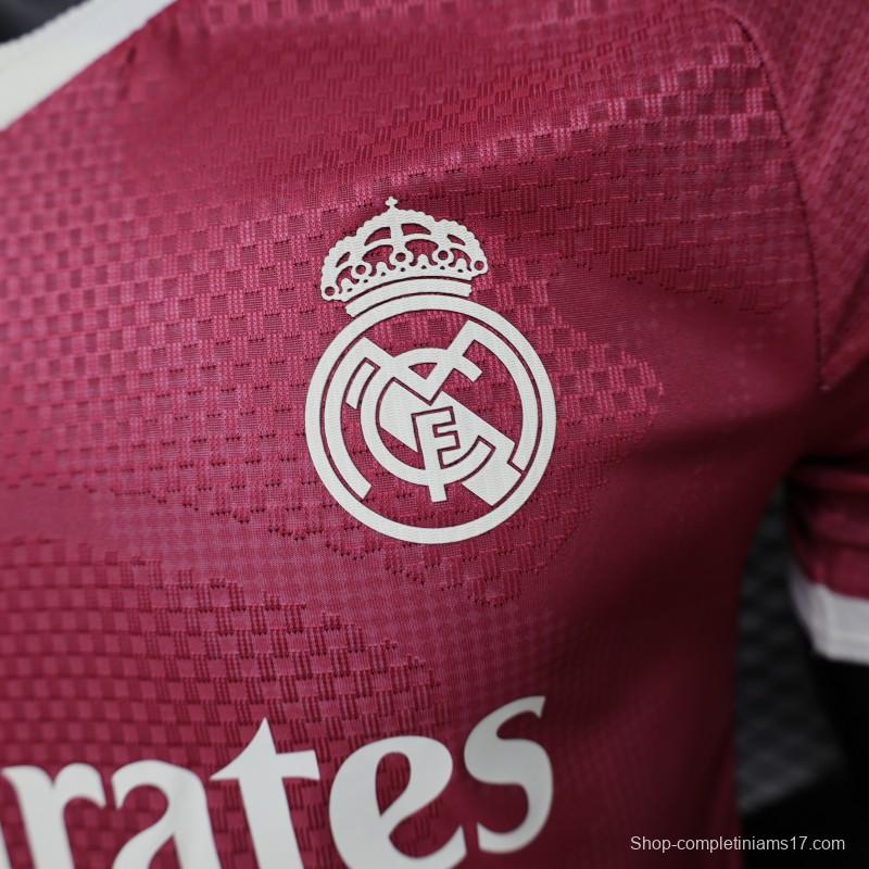 Player Version 26/27 Real Madrid Third Burgundy Red Jersey