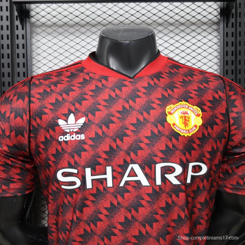 Player Version  26/27 Manchester United  Home Red Vintage Remake   Jersey