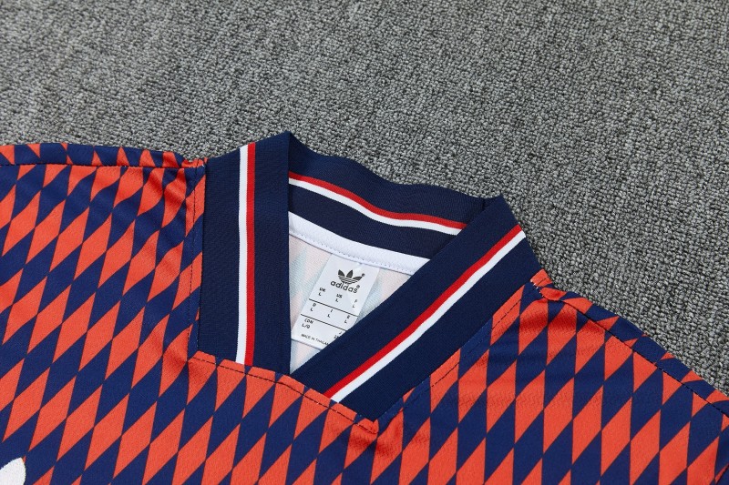 26/27 FC Bayern München Red & Navy Blue  Short Sleeve Tracksuit + Long Pants