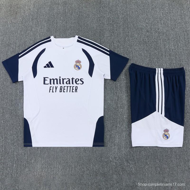 26/27 Real Madrid  White Short Sleeve+Soccer Shorts