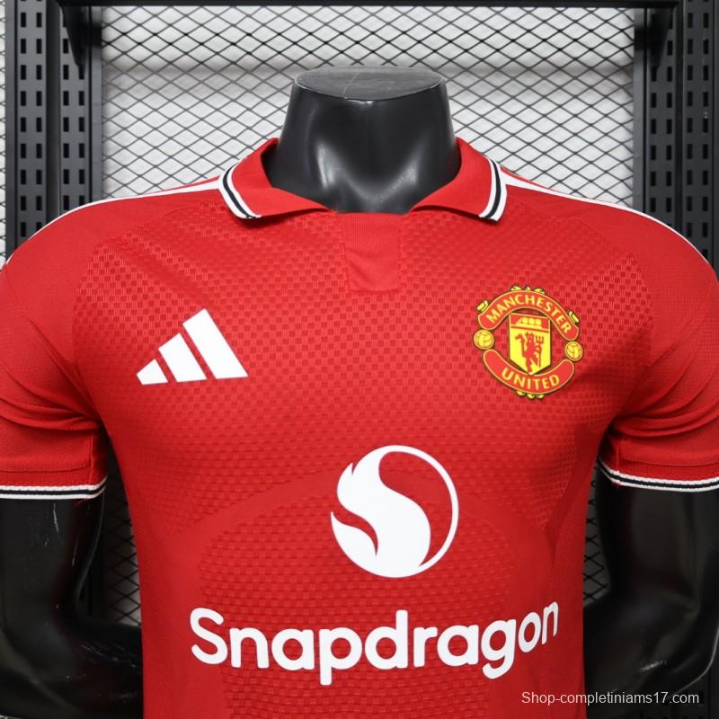 Player Version 26/27 Manchester United Red Home Jersey
