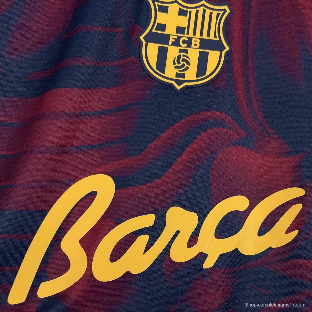 26/27 Barcelona Special Abstract Red & Blue "Barça" Script Jersey