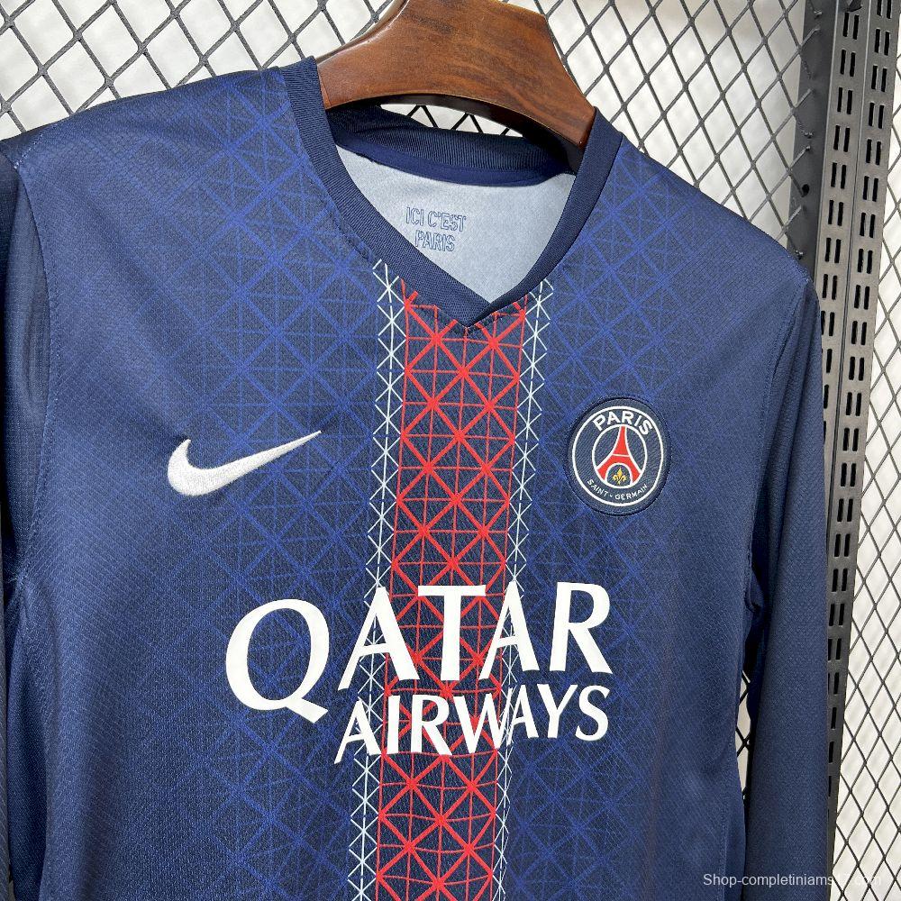 2025/26 Mens Paris Saint-Germain Home Long Sleeve Jersey