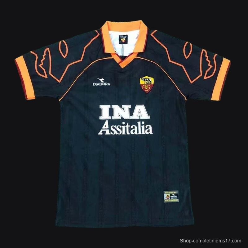 Retro 99/00 AS Roma Away Black Jersey