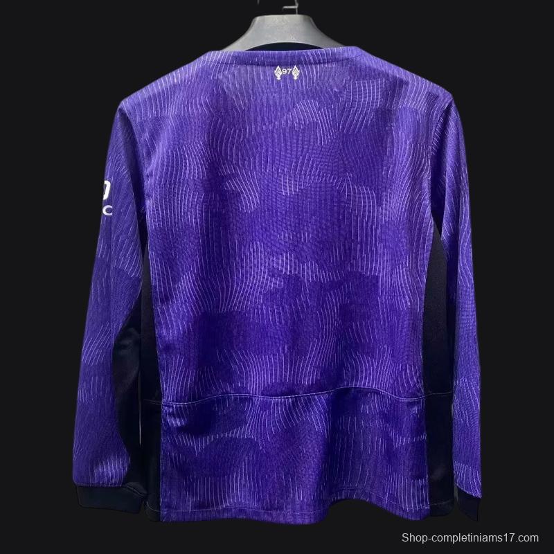 23/24 Liverpool Long Sleeve Third Purple Jersey