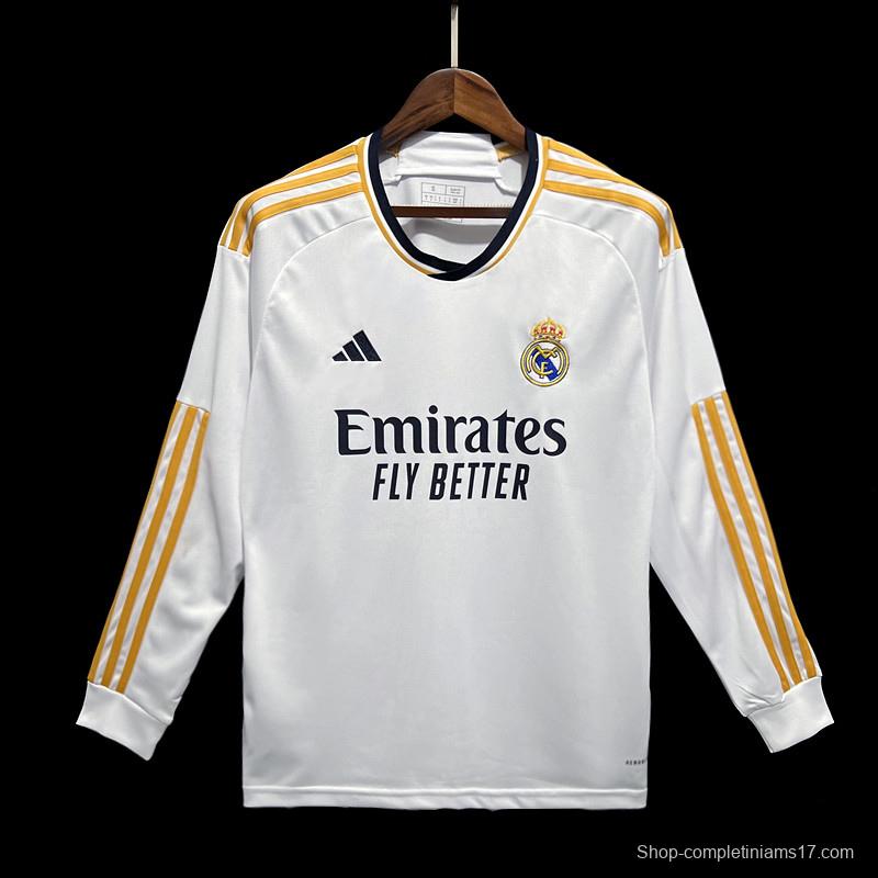 23/24 Real Madrid Home Long Sleeve Jersey