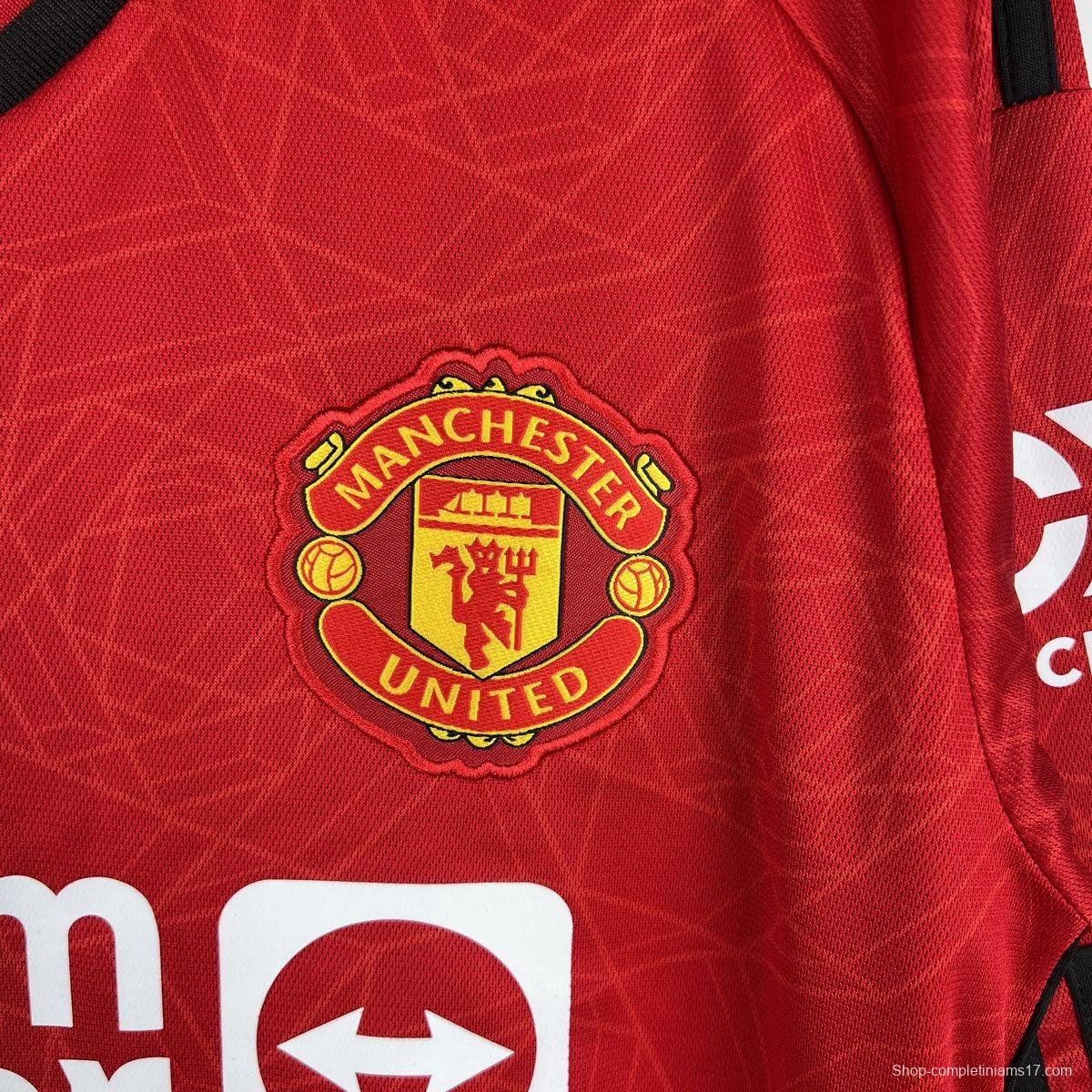 23/24 Manchester United Long Sleeve Home Jersey