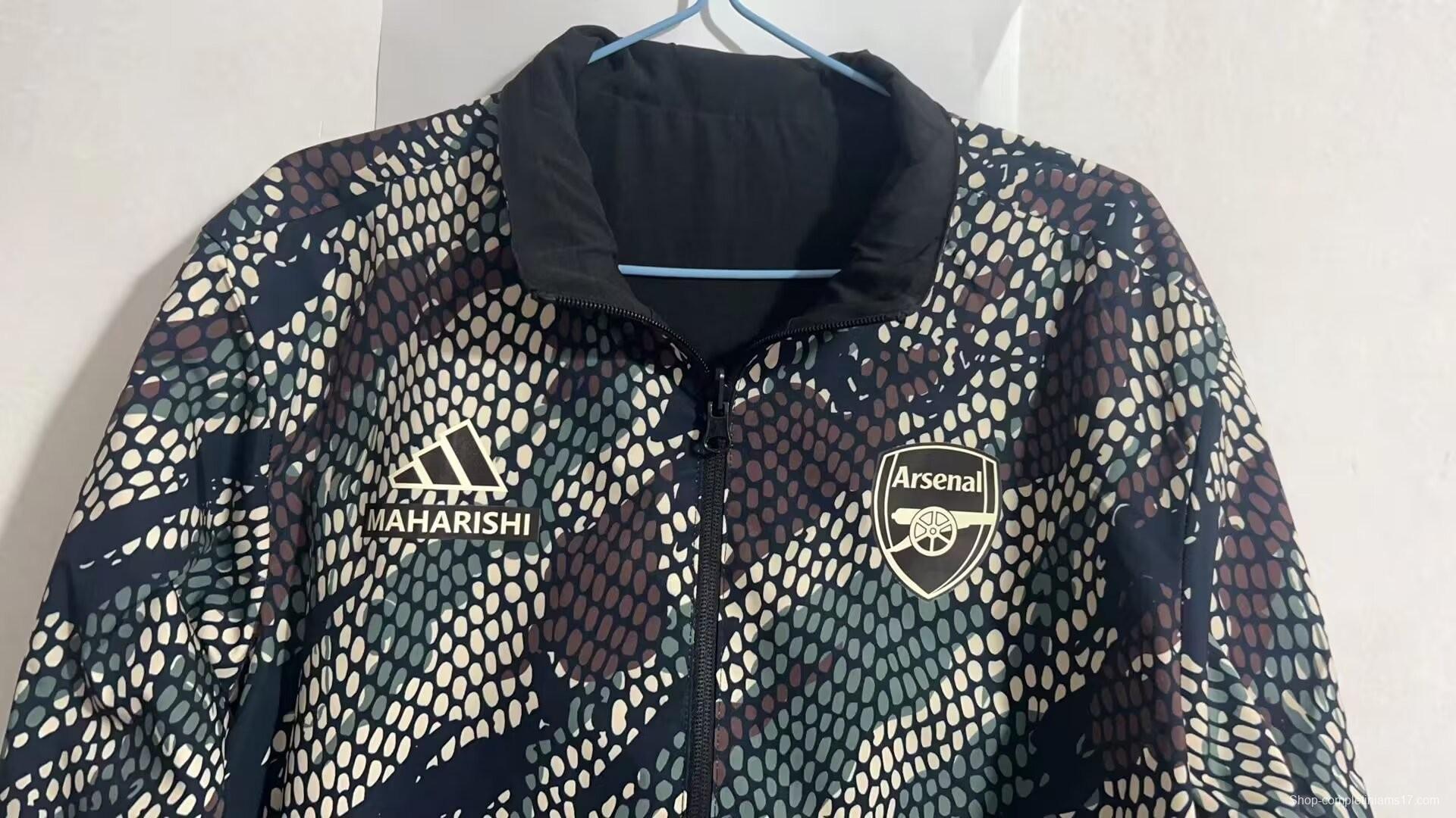 23/24 Adidas x Maharishi Arsenal Reversible Windbreaker