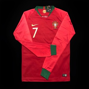 Retro 2018 Portugal Home Long Sleeve Jersey