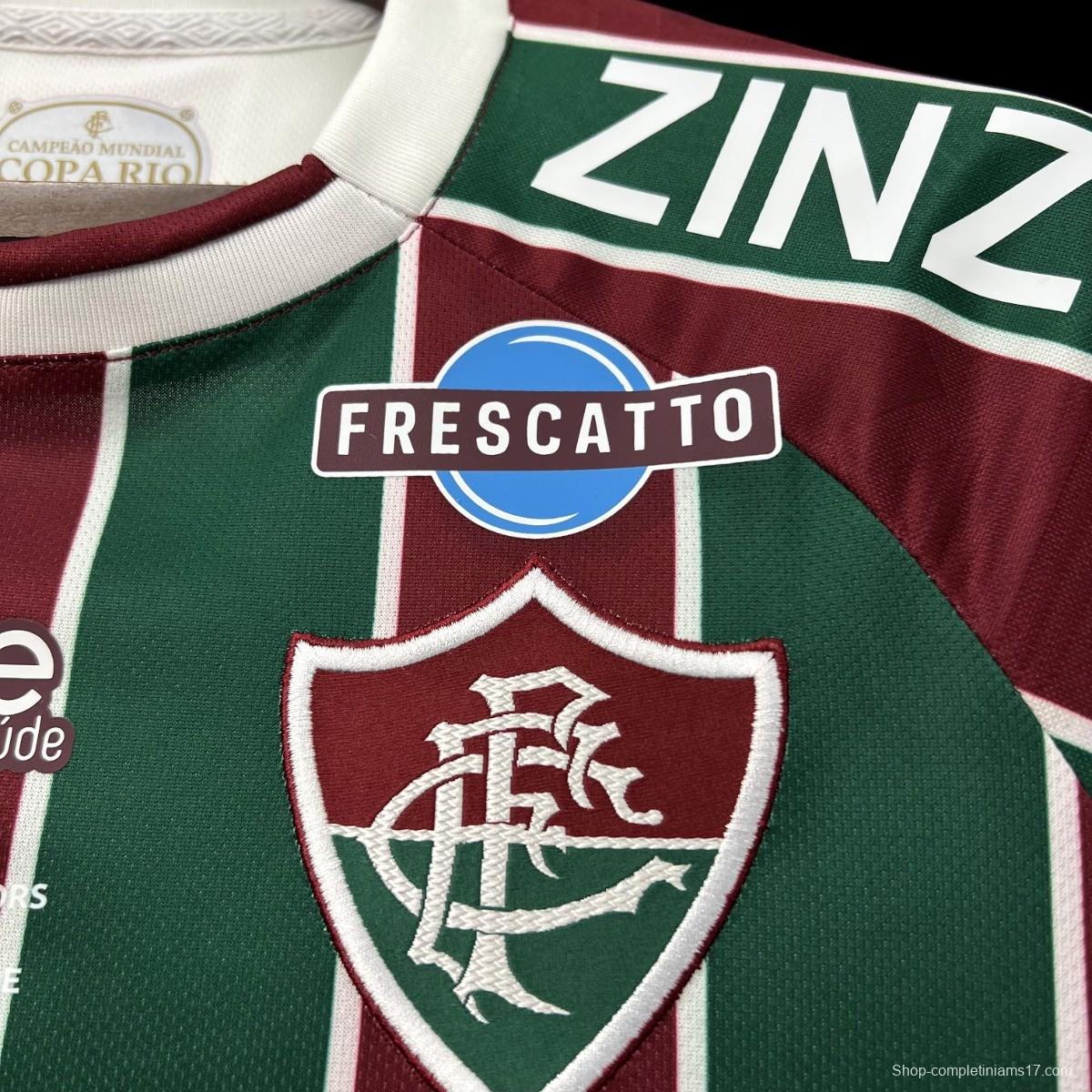 23/24 Fluminense Home Final Match Jersey With All Sponsors And Patch