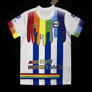 23/24 Brighton Pre-Match Rainbow Laces Sussex Cchoolgirl Designs Jersey