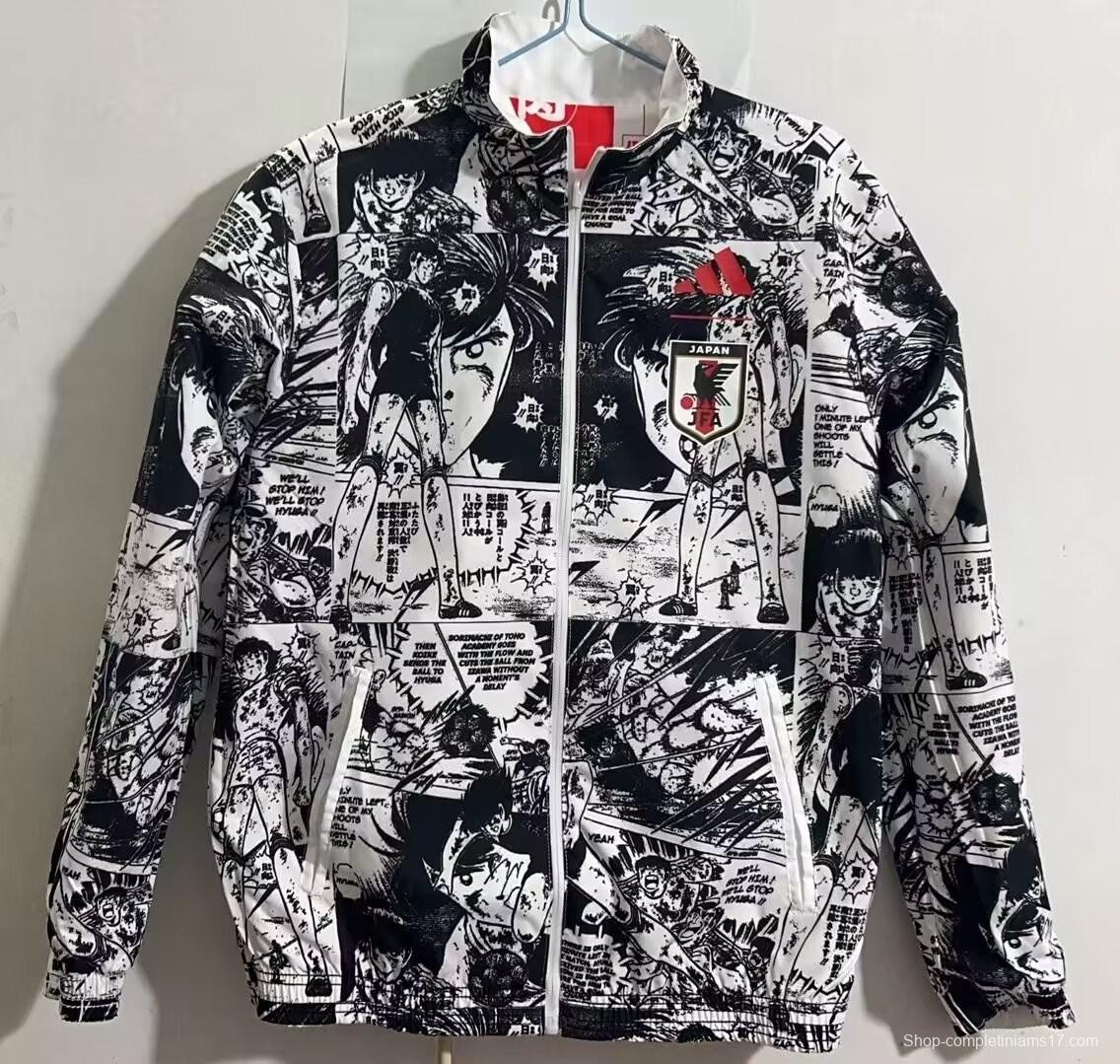 2023 Japan Captain Tsubas x Tokyo Red Reversible Reversible Full Zipper Jacket